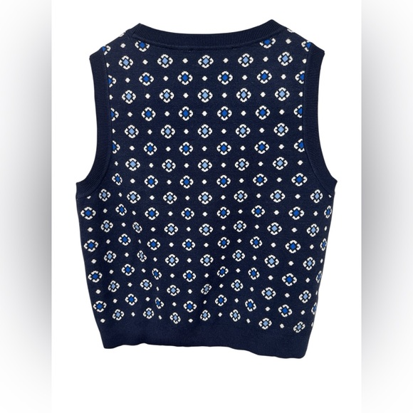 LOFT Floral Jacquard Sweater Tank Top In Women’s Size S - Picture 2 of 3